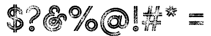 Gist Lo Res Rough Upright Bold Three Font OTHER CHARS
