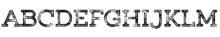 Gist Lo Res Rough Upright Bold Three Font UPPERCASE