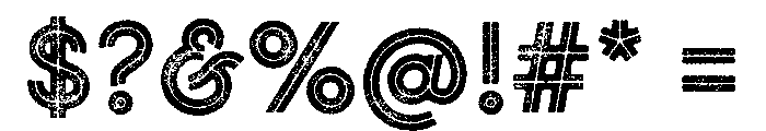 Gist Lo Res Rough Upright Extra Bold Font OTHER CHARS
