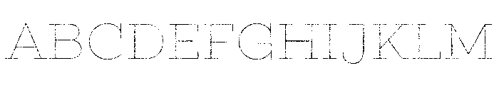 Gist Lo Res Rough Upright Light Line Font UPPERCASE