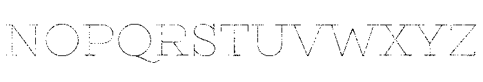 Gist Lo Res Rough Upright Light Line Font UPPERCASE