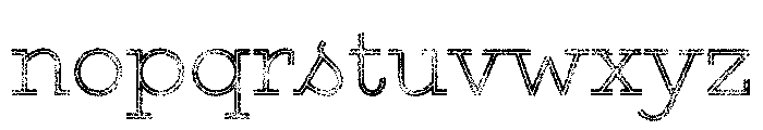 Gist Lo Res Rough Upright Light Three Font LOWERCASE