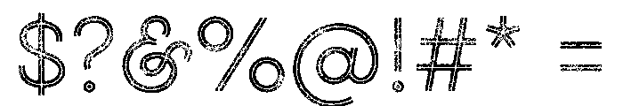 Gist Lo Res Rough Upright Light Two Font OTHER CHARS