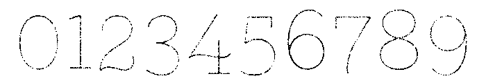 Gist Lo Res Rough Upright Regular Line Font OTHER CHARS