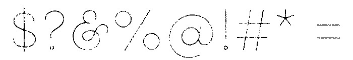 Gist Lo Res Rough Upright Regular Line Font OTHER CHARS