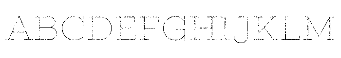 Gist Lo Res Rough Upright Regular Line Font UPPERCASE