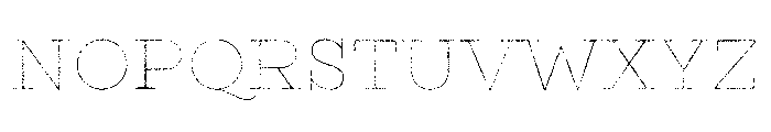 Gist Lo Res Rough Upright Regular Line Font UPPERCASE