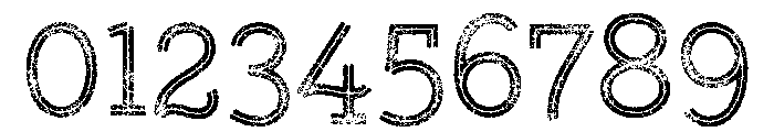 Gist Lo Res Rough Upright Regular Three Font OTHER CHARS