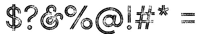 Gist Lo Res Rough Upright Regular Three Font OTHER CHARS