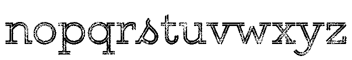 Gist Lo Res Rough Upright Regular Three Font LOWERCASE