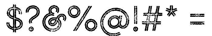 Gist Lo Res Rough Upright Regular Two Font OTHER CHARS