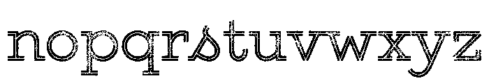 Gist Lo Res Rough Upright Regular Two Font LOWERCASE