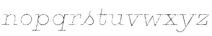 Gist Rough Black Line Font LOWERCASE