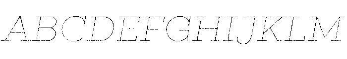 Gist Rough Light Line Font UPPERCASE