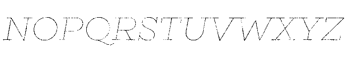 Gist Rough Light Line Font UPPERCASE