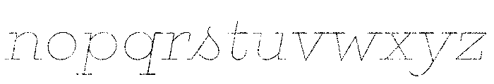 Gist Rough Light Line Font LOWERCASE