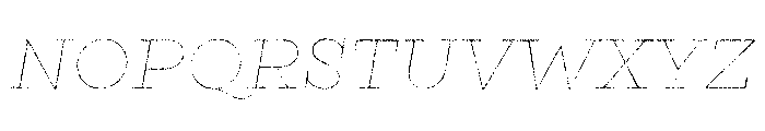 Gist Rough Regular Line Font UPPERCASE