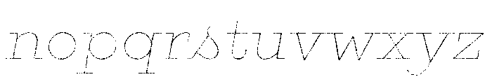 Gist Rough Regular Line Font LOWERCASE