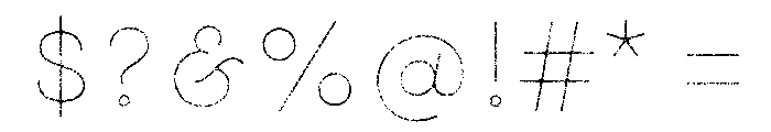 Gist Rough Upright Black Line Font OTHER CHARS