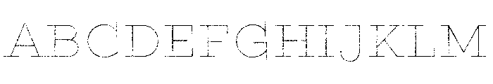 Gist Rough Upright Black Line Font UPPERCASE