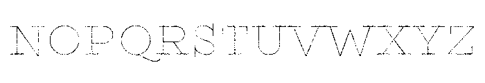 Gist Rough Upright Black Line Font UPPERCASE