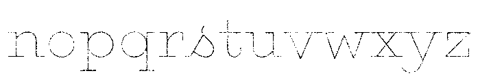 Gist Rough Upright Bold Line Font LOWERCASE