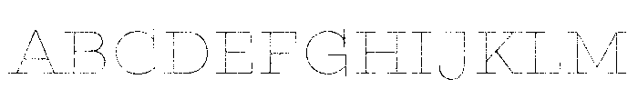 Gist Rough Upright Extra Bold Line Font UPPERCASE