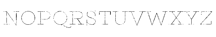 Gist Rough Upright Extra Bold Line Font UPPERCASE
