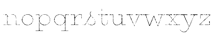 Gist Rough Upright Extra Bold Line Font LOWERCASE