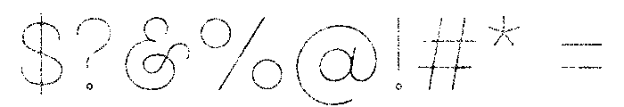 Gist Rough Upright Light Line Font OTHER CHARS