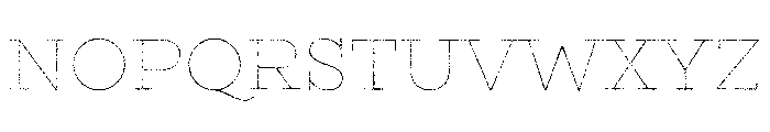Gist Rough Upright Light Line Font UPPERCASE