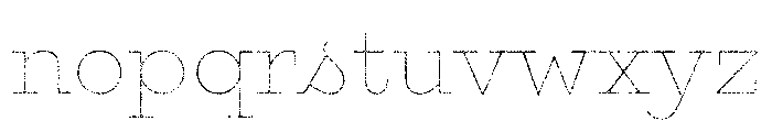 Gist Rough Upright Light Line Font LOWERCASE