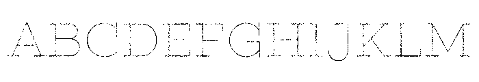 Gist Rough Upright Regular Line Font UPPERCASE