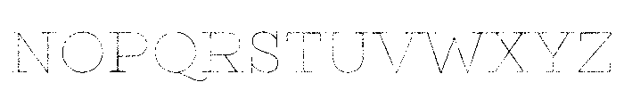 Gist Rough Upright Regular Line Font UPPERCASE