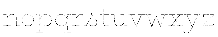 Gist Rough Upright Regular Line Font LOWERCASE