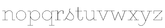 Gist Upright Line Extra Light Font LOWERCASE