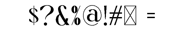 GLAMOR Font OTHER CHARS