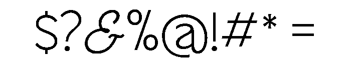 Glaire Regular Font OTHER CHARS