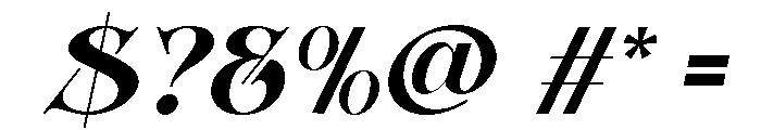Glamour Avegato Bold Italic Font OTHER CHARS