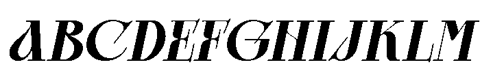 Glamour Avegato Bold Italic Font UPPERCASE