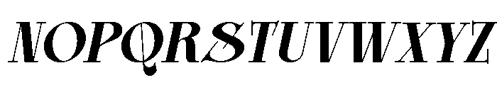 Glamour Avegato Bold Italic Font UPPERCASE