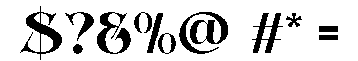 Glamour Avegato Bold Font OTHER CHARS
