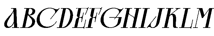 Glamour Avegato Italic Font UPPERCASE