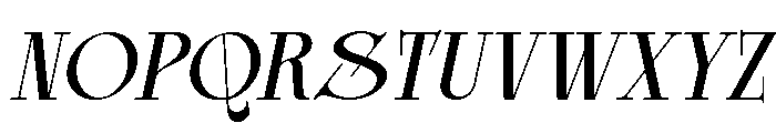 Glamour Avegato Italic Font UPPERCASE
