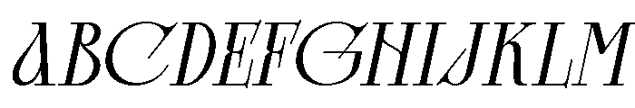 Glamour Avegato Light Italic Font UPPERCASE