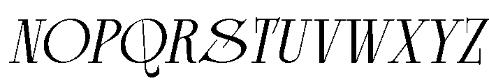 Glamour Avegato Light Italic Font UPPERCASE