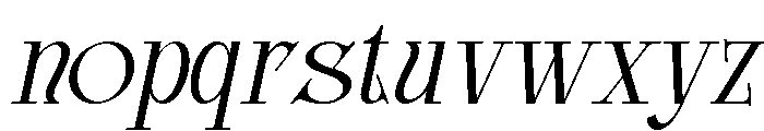 Glamour Avegato Light Italic Font LOWERCASE
