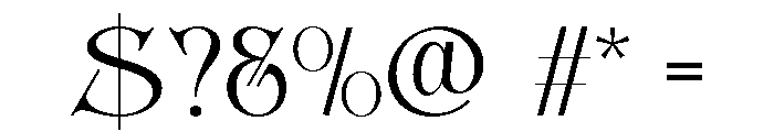 Glamour Avegato Light Font OTHER CHARS