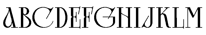 Glamour Avegato Light Font UPPERCASE