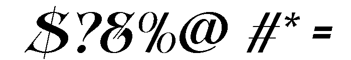 Glamour Avegato Medium Italic Font OTHER CHARS